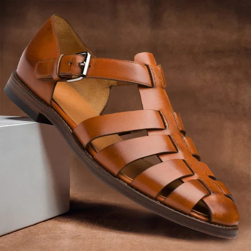 Herren-Sandalen mit offener Zehenpartie, verstellbaren Schnallenriemen und ergonomischem Fußbett