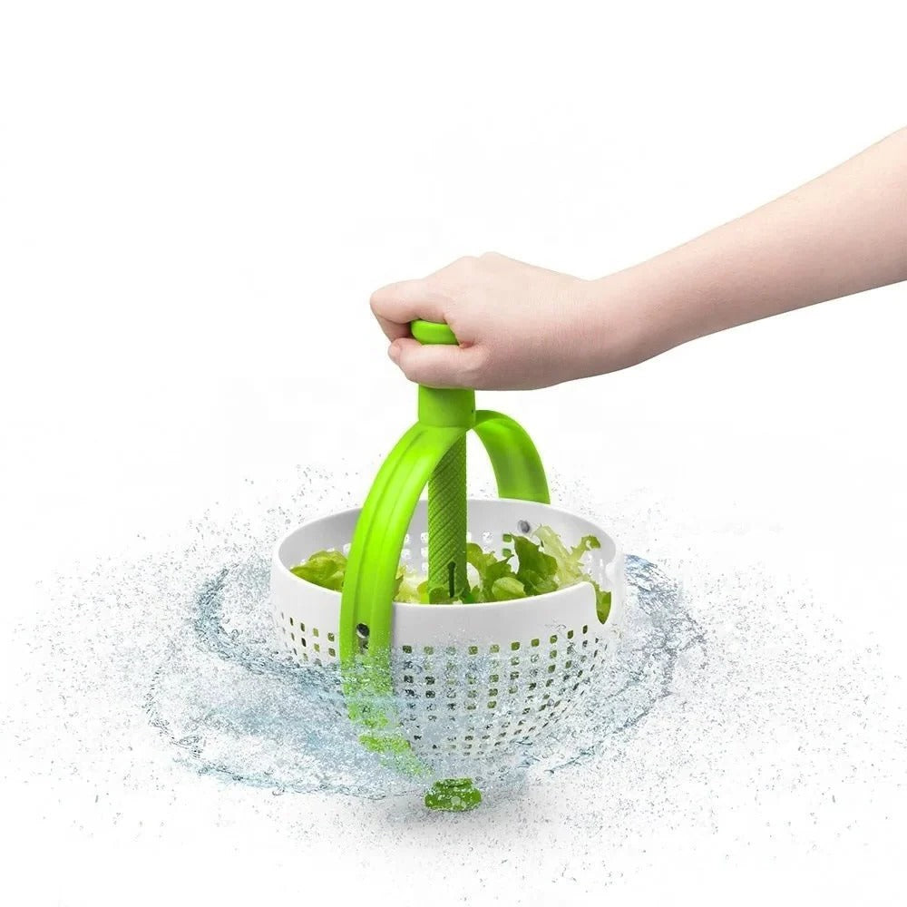 Salade centrifuge met afdruipfunctie