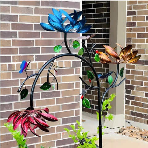 Levendige zomerbloem-windspinner