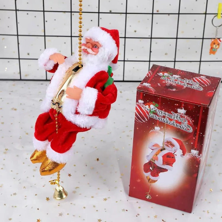 Klimmende Kerstman kerstdecoratie speelgoed