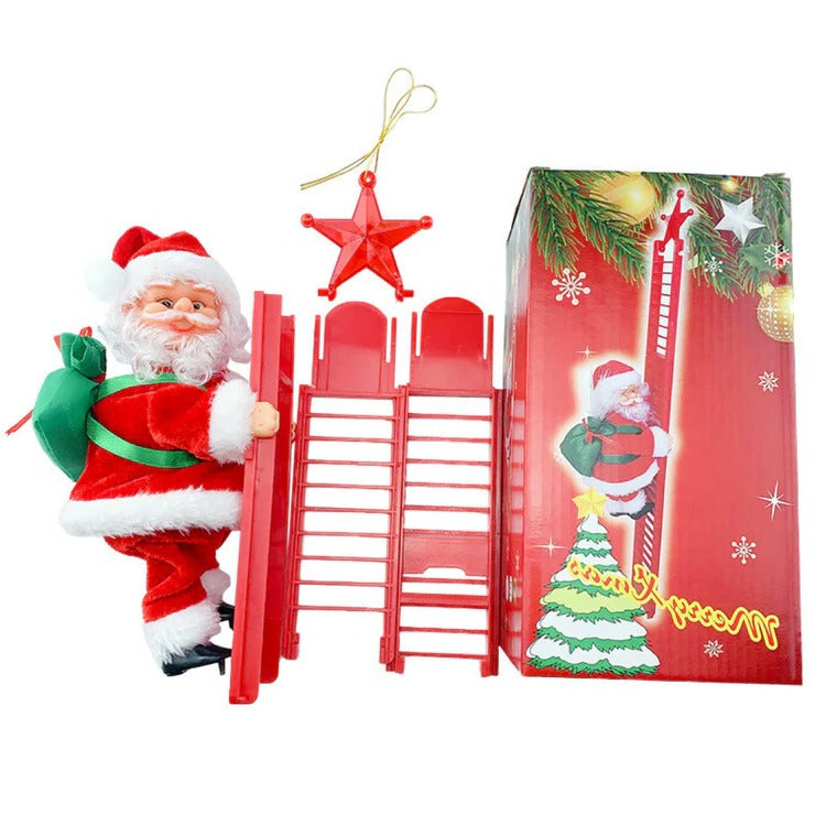 Klimmende Kerstman kerstdecoratie speelgoed