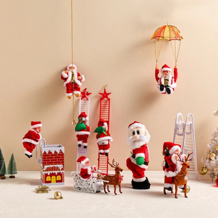 Klimmende Kerstman kerstdecoratie speelgoed