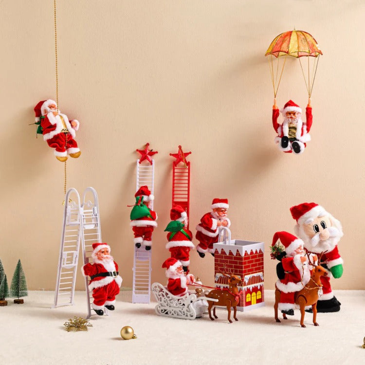 Klimmende Kerstman kerstdecoratie speelgoed