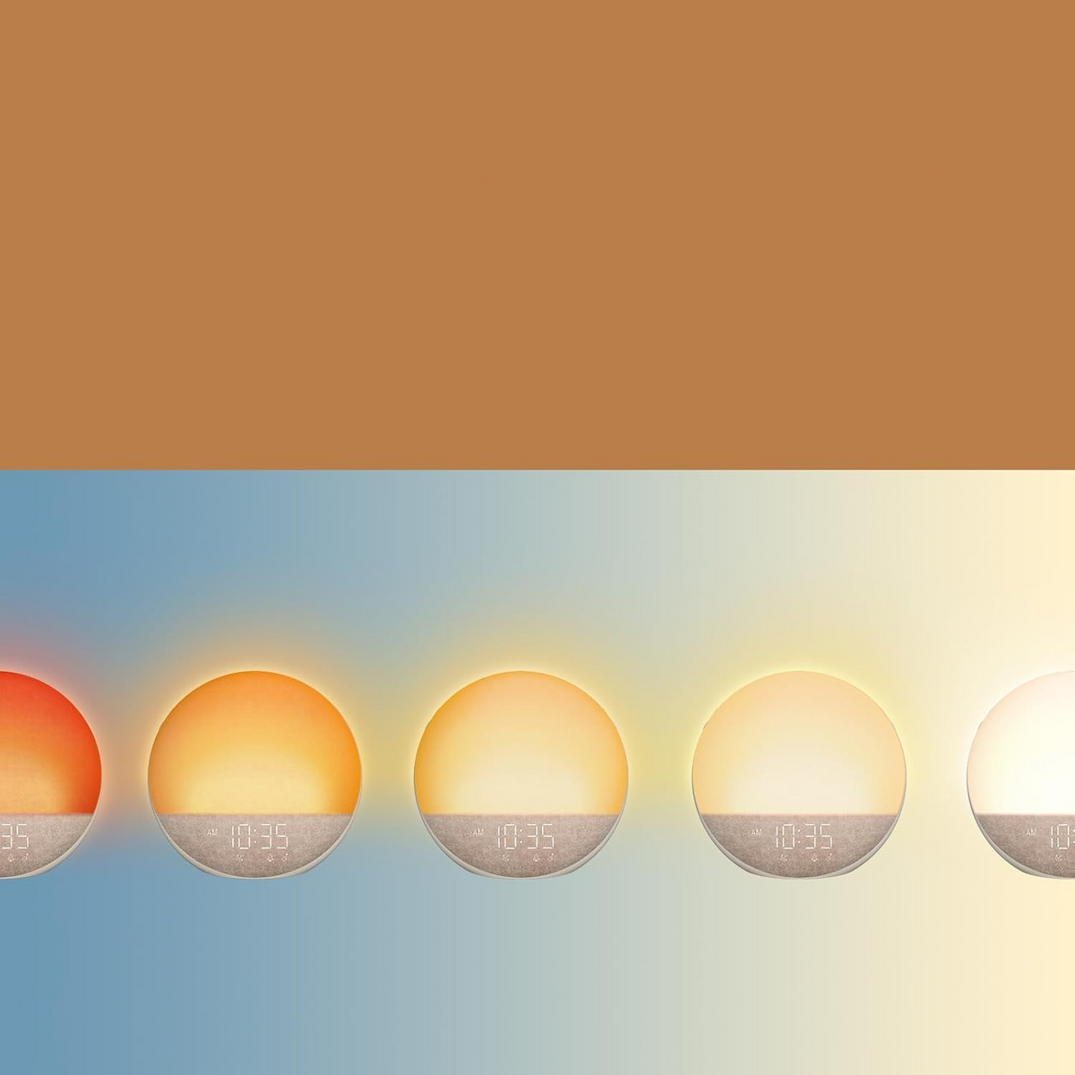 Lichtwecker mit schrittweisem Sonnenaufgang und Dimm-Funktion für den Sonnenuntergang