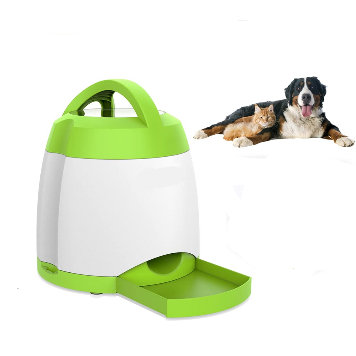 Dispensador de premios para perros con botón remoto chirriante y porciones ajustables