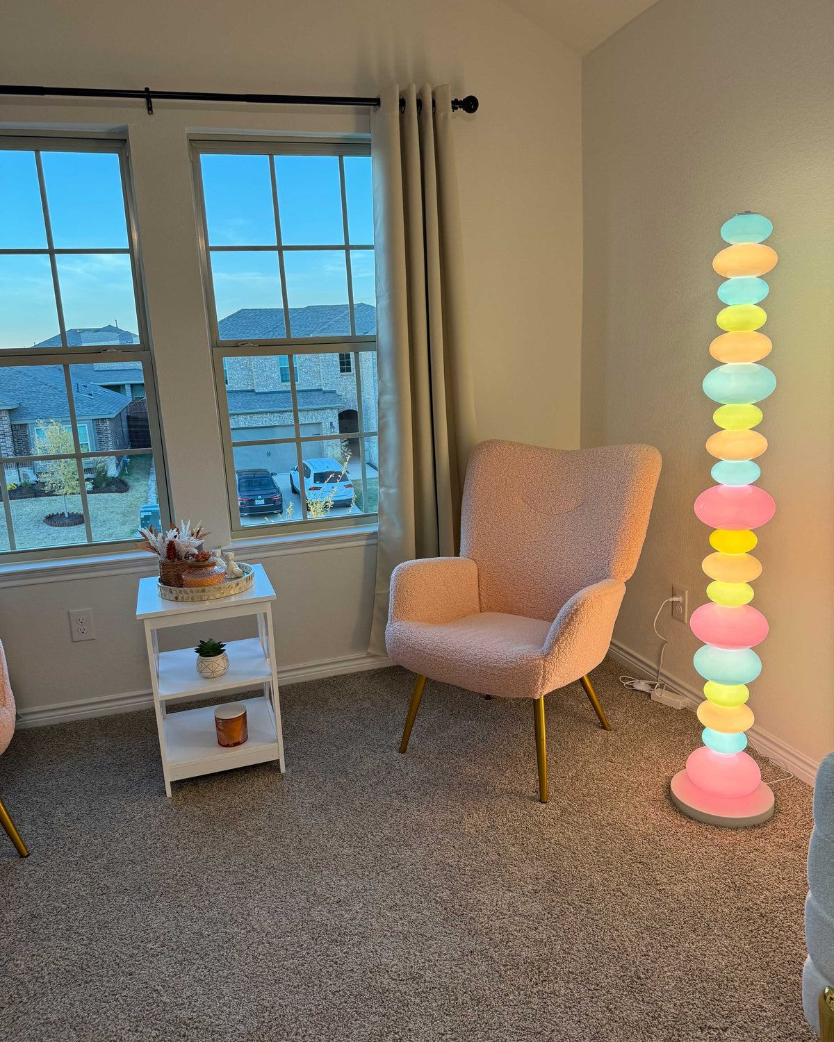 Translucent Acrylic Tower Light 63 Inches Tall Modern Statement Piece for Bedrooms Lounges Hallways Offices | Thomler