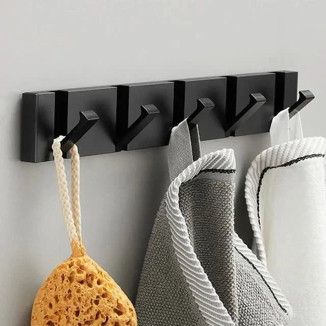Opklapbare aluminium organizerhanger voor hal, slaapkamer, keuken, kledingkast, uitschuifbaar ophangsysteem met meerdere posities voor kleding, linnengoed, accessoires | Thomler