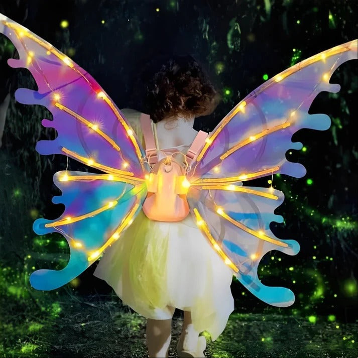 Motorisierte Kostümflügel mit LED-Lichtern und Soundeffekten für Kinder