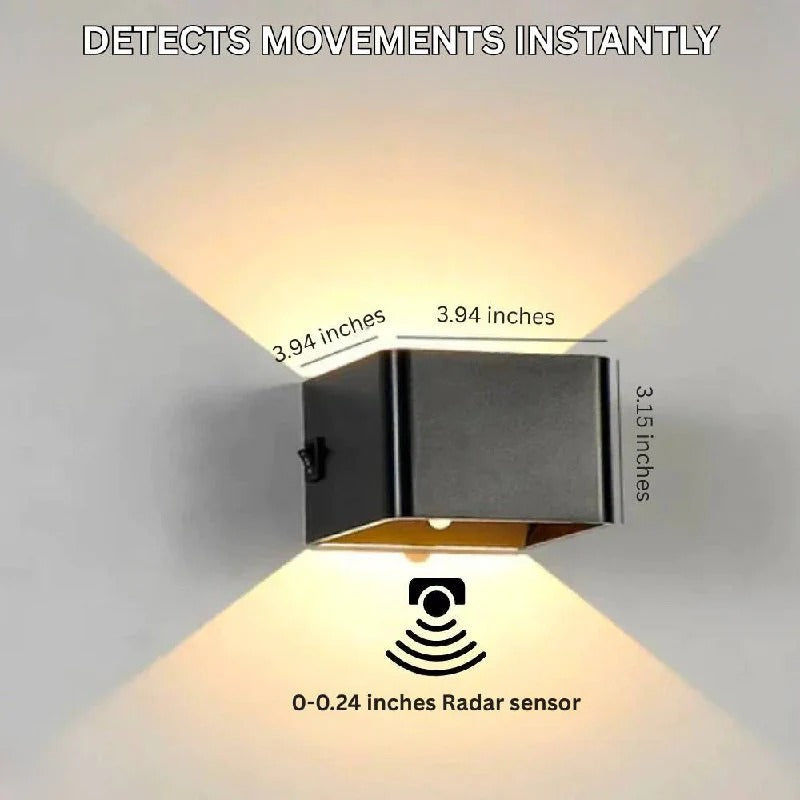 Magnetische Wandleuchte mit wiederaufladbarem Akku und einstellbarer Helligkeit