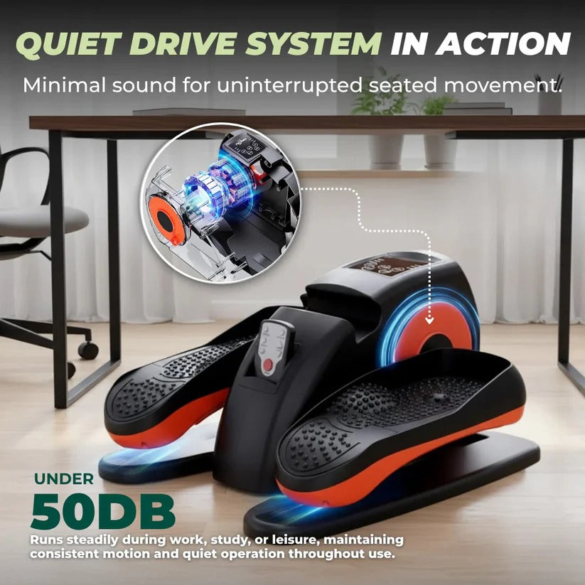 Elliptische trainer voor onder het bureau met afstandsbediening en lcd-scherm, 12 snelheidsniveaus