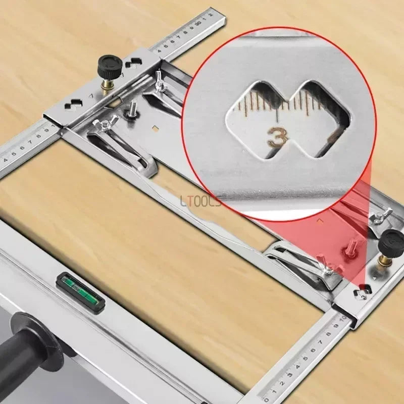 Adjustable Aluminum Straight Edge Guide for Circular Saws 0-12.6 Inches Woodworking Jig Rip Cut Fence Panel Trim Cabinet DIY Workshop Tool | Thomler
