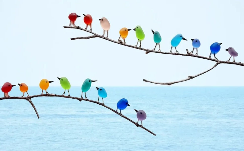 Sea Glass Birds Decor Coastal Love Notes