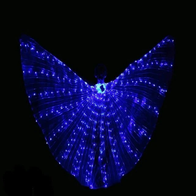 Schmetterlingsflügel mit mehrfarbigen LED-Rändern und verstellbarem Tragesystem, 60–90 cm Flügelspannweite