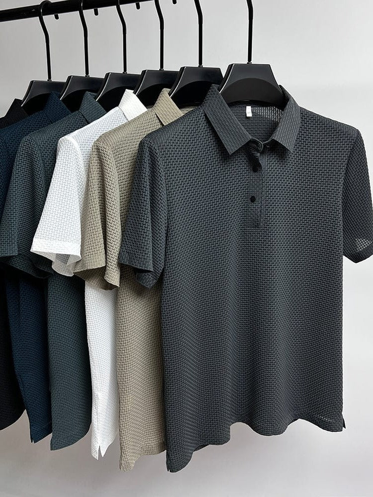 Herren-Mesh-Poloshirt