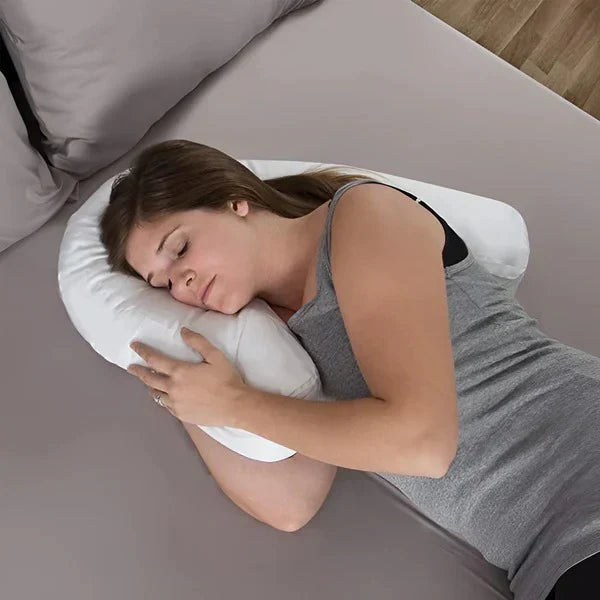 Ergonomisch zijslaapkussen met comfortabele ooruitsparing