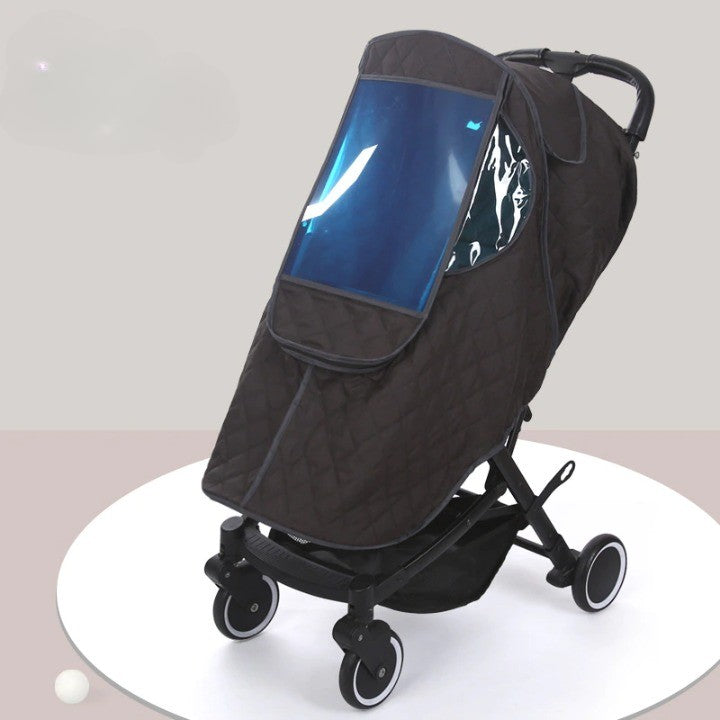 Funda protectora para cochecito contra lluvia y viento – Ventana de visión clara, protector universal para carriola