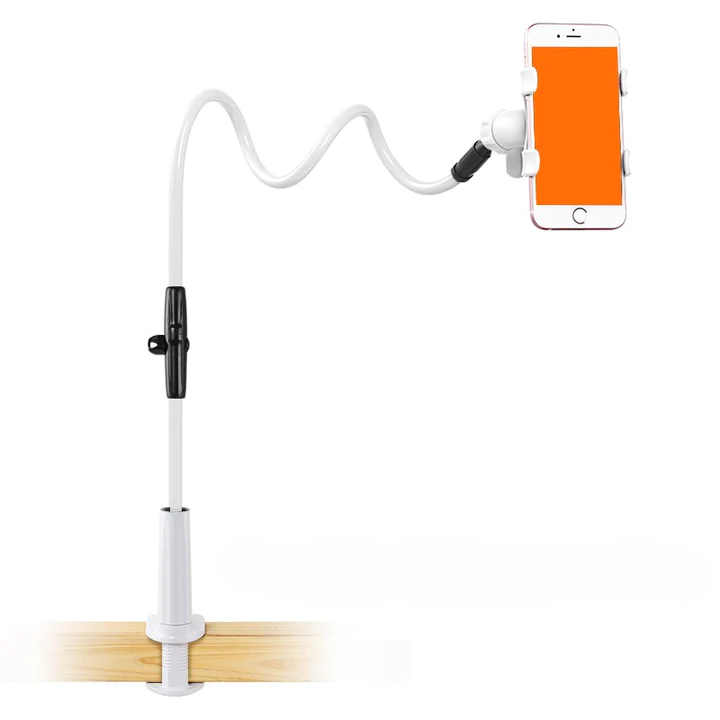 Verstelbare telefoonstandaard voor op het bureau ABS desktop-houder handsfree kijken universele smartphone-standaard voor thuis, kantoor, werk & streamen | Thomler