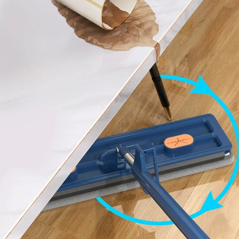 Roterende driehoeksmop met automatische uitknijpfunctie voor hardhouten vloeren, tegels en laminaat, voor hoeken, keuken en badkamer | Thomler