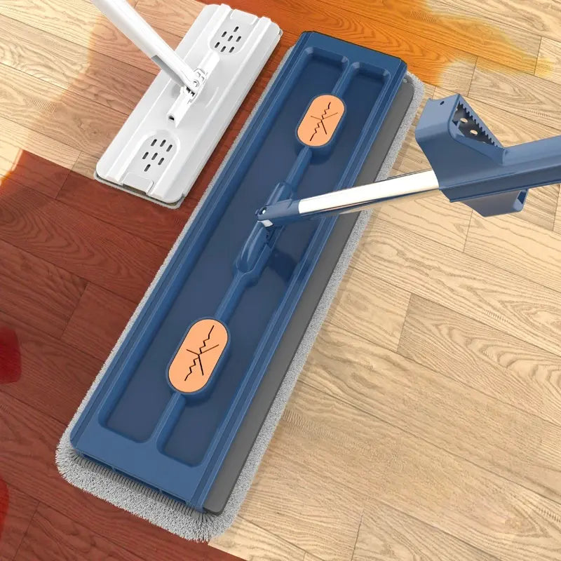 Roterende driehoeksmop met automatische uitknijpfunctie voor hardhouten vloeren, tegels en laminaat, voor hoeken, keuken en badkamer | Thomler