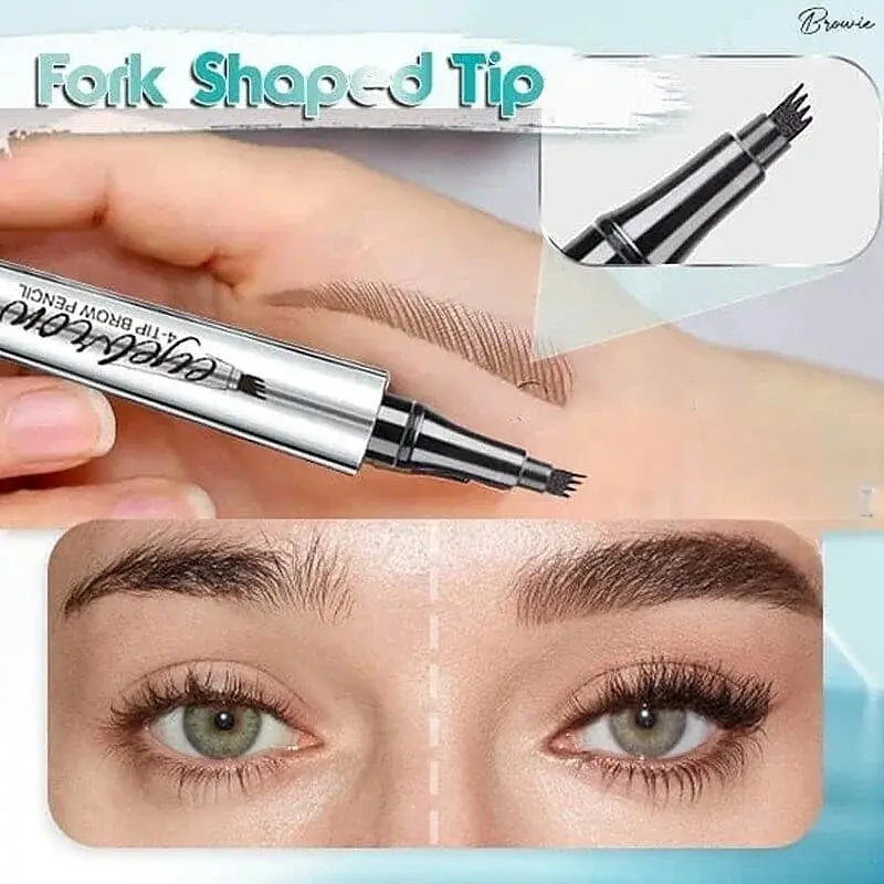 Microblading-Augenbrauenstift mit Vier-Zacken-Spitze und langanhaltender Formel für natürlich wirkende Härchenzeichnung