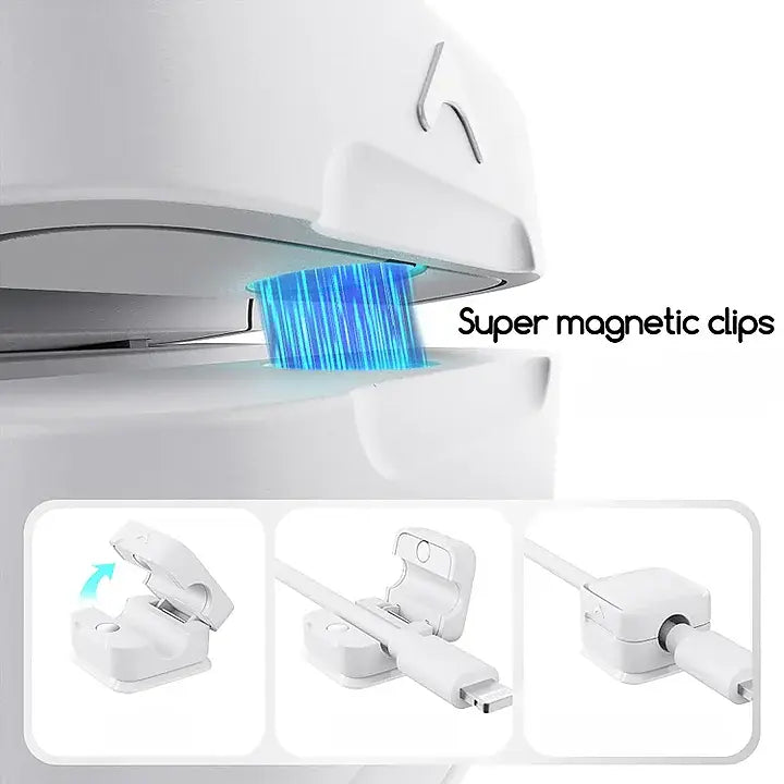 Kabel-Organizer-Clips mit starkem Magnet, 3er-Pack für Schreibtisch-Kabelmanagement, USB-Kabelhalter für Home-Office & Schreibtisch | Thomler