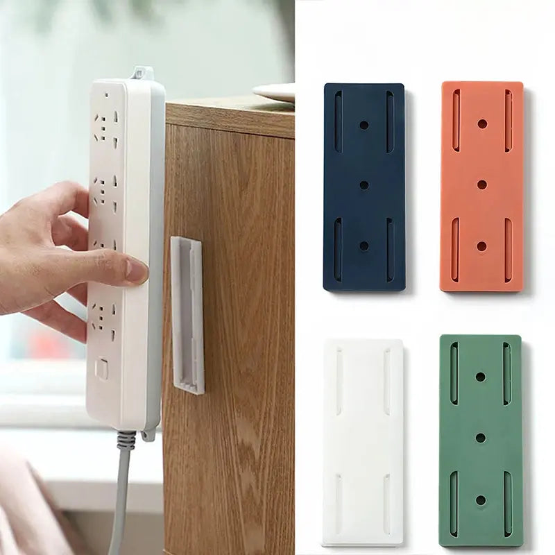Zelfklevende stekkerdooshouder wandmontage organizer kabelbeheersysteem voor router modem thuiskantoor 10-stuks | Thomler