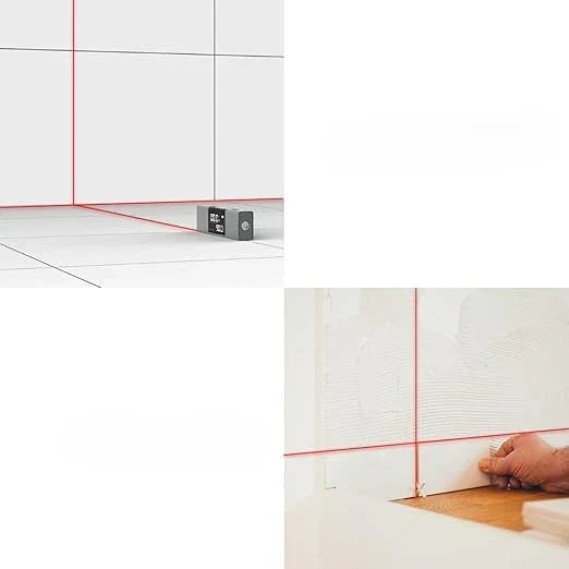 USB-oplaadbare kruislijnlaser met digitaal display voor doe-het-zelf klussen in huis, zoals het leggen van tegels, egaliseren van vloeren en wandmontage | Thomler