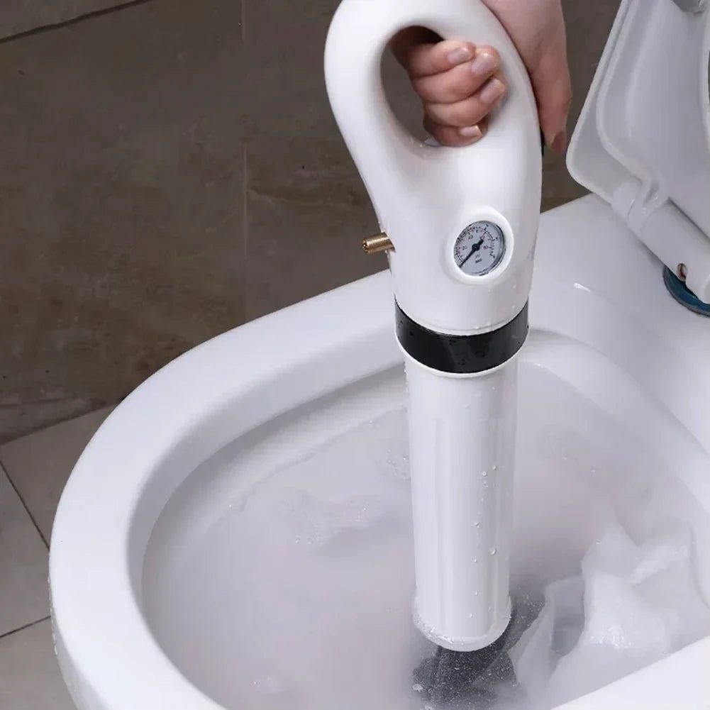 Pneumatische afvoerontstopper met meerdere opzetstukken voor toiletten, wastafels en baden – Luchtdrukreinigingsset voor huishoudelijk leidingonderhoud | Thomler