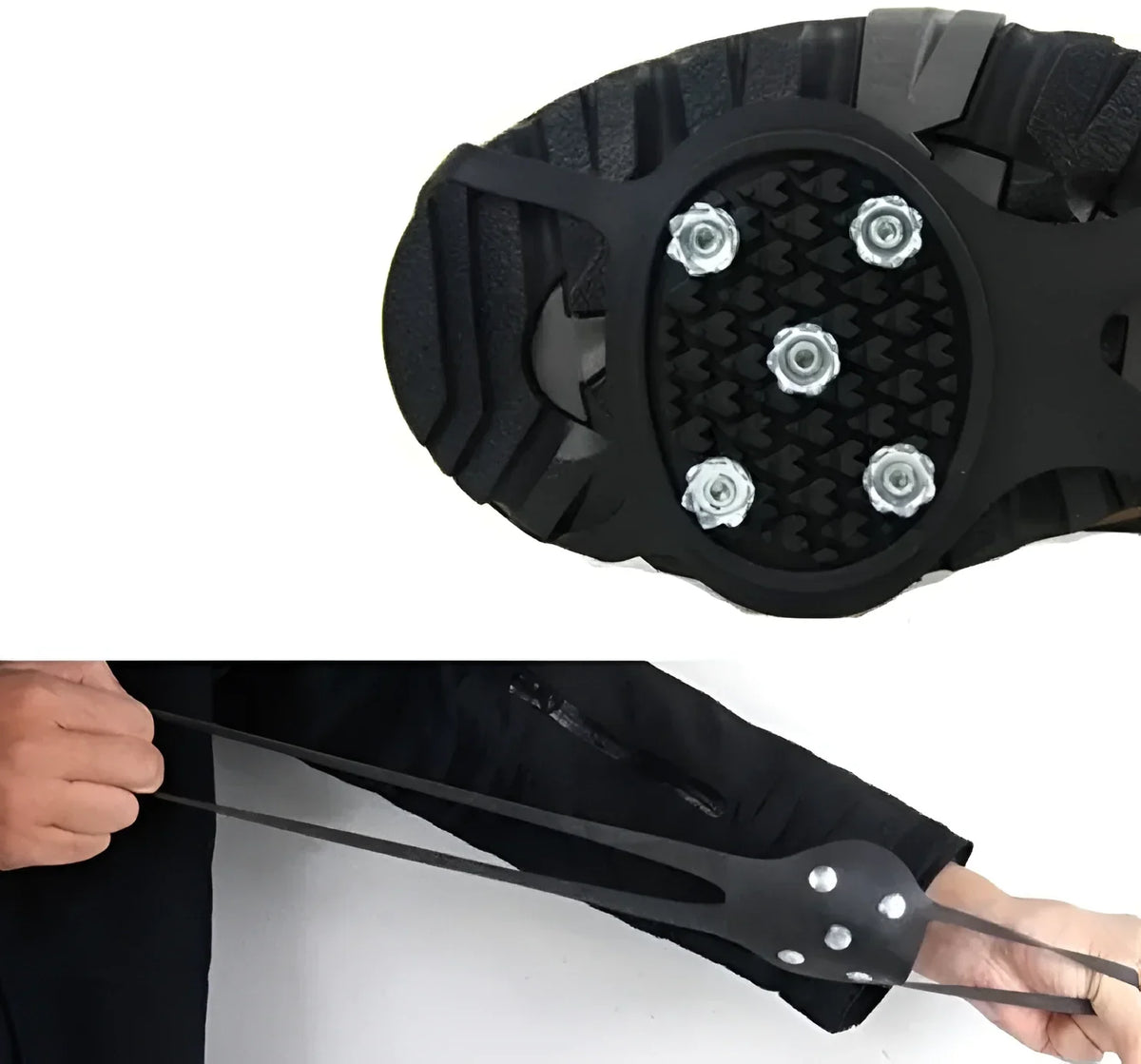 Antislipzolen voor winterwandelingen op ijs en sneeuw – Draagbare schoenijzers voor volwassenen en kinderen – Lichtgewicht antislipgrips | Thomler