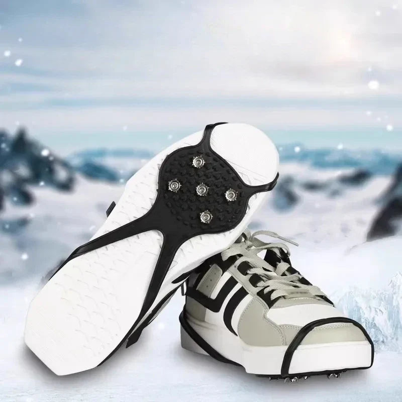 Antislipzolen voor winterwandelingen op ijs en sneeuw – Draagbare schoenijzers voor volwassenen en kinderen – Lichtgewicht antislipgrips | Thomler