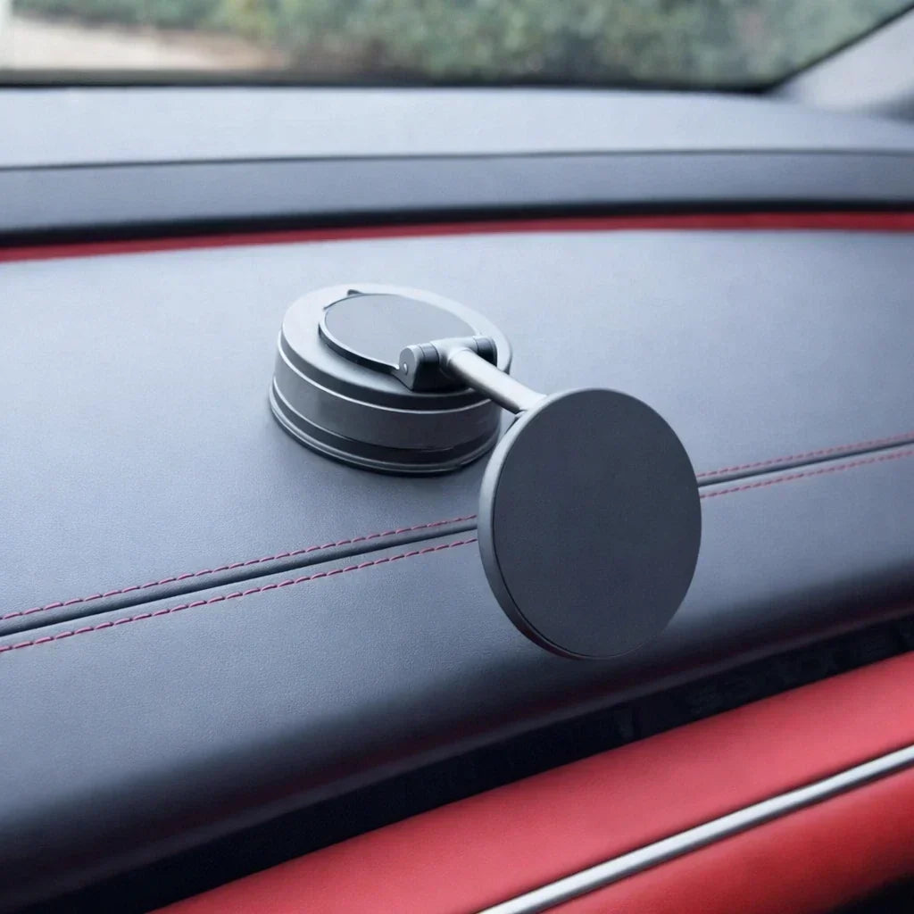 Autotelefoonhouder met sterke magnetische grip & vacuümvoet voor dashboard of voorruit