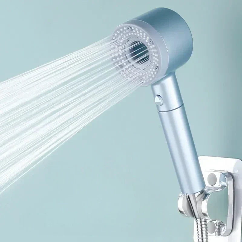 High-Pressure Handheld Shower Head with 5 Spray Patterns for Low Water Pressure Bathrooms