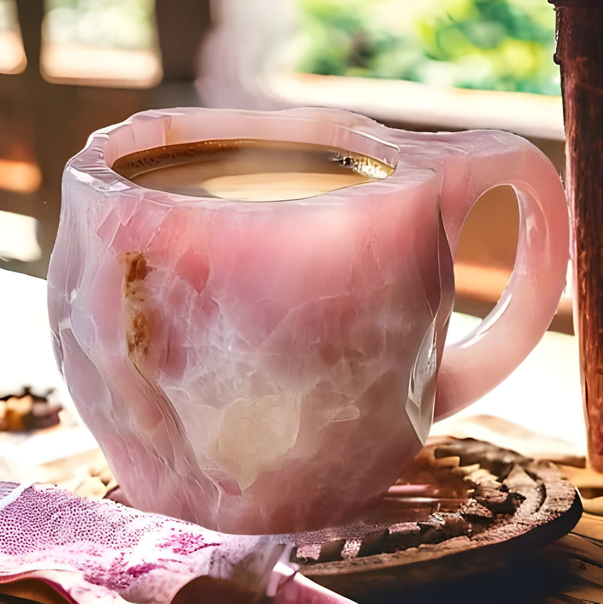 Tazas de café de cristal mineral