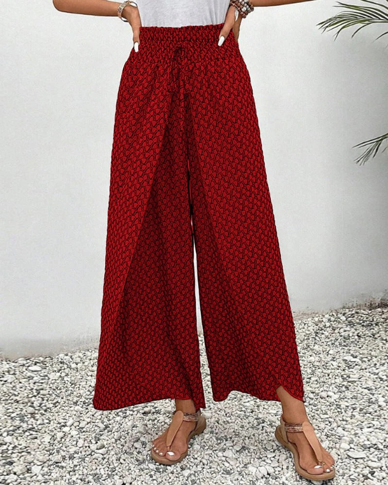 Damesbroek met geometrische print