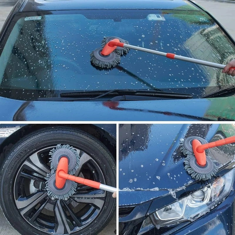 Autowasborstel met roterende kop