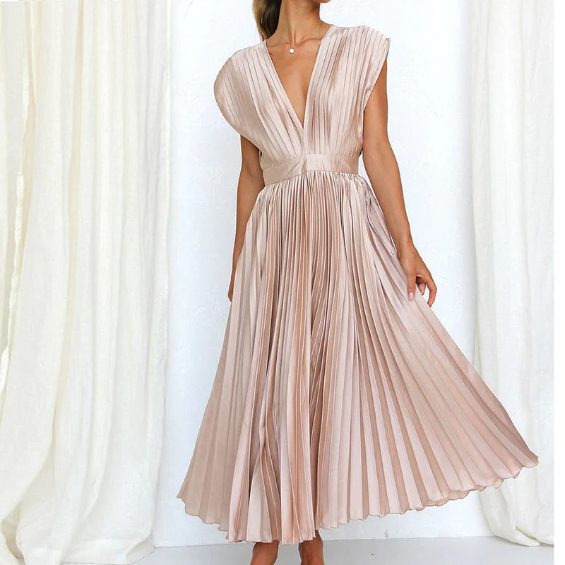 V-Ausschnitt-Kleid