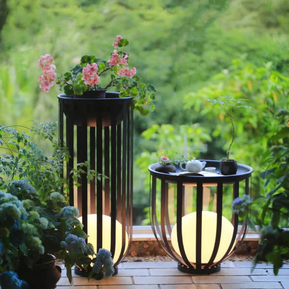Solar tuinverlichting op een staak met bloemdesign voor paden en terrassen, 56 cm of 94 cm aluminium led-accentverlichting voor tuinlandschap, buitenloopbrug | Thomler