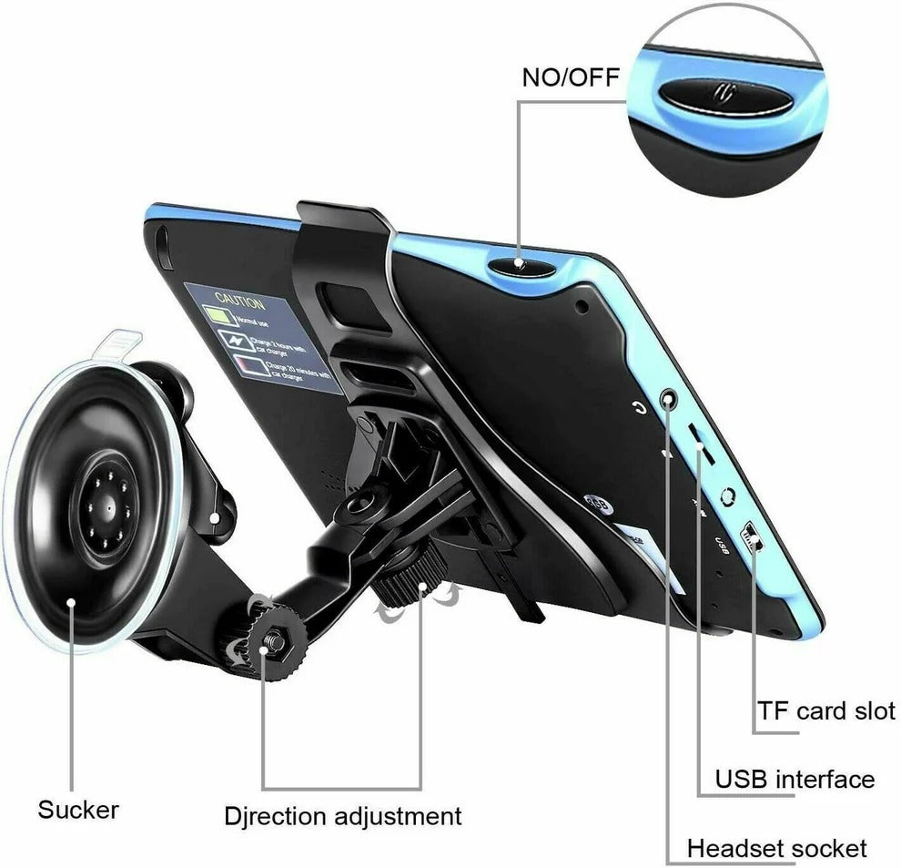 7" gps-navigatiesysteem