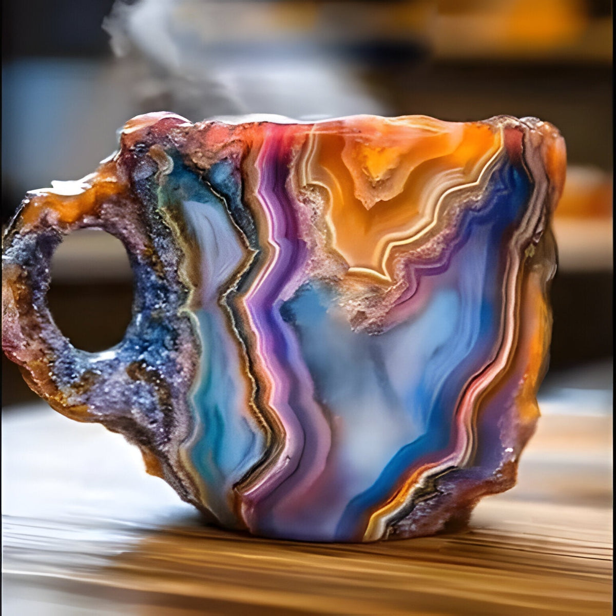 Tazas de café de cristal mineral