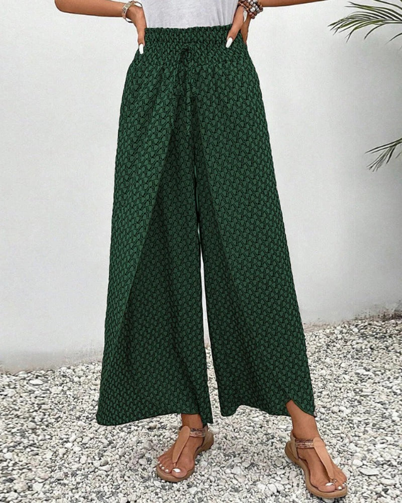 Damesbroek met geometrische print