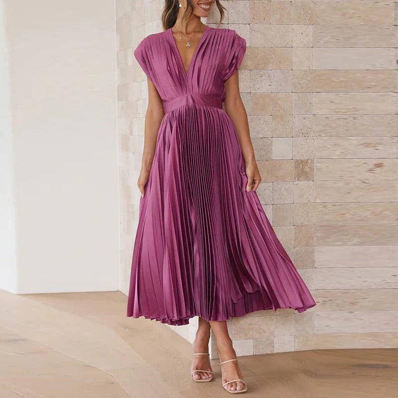 V-Ausschnitt-Kleid