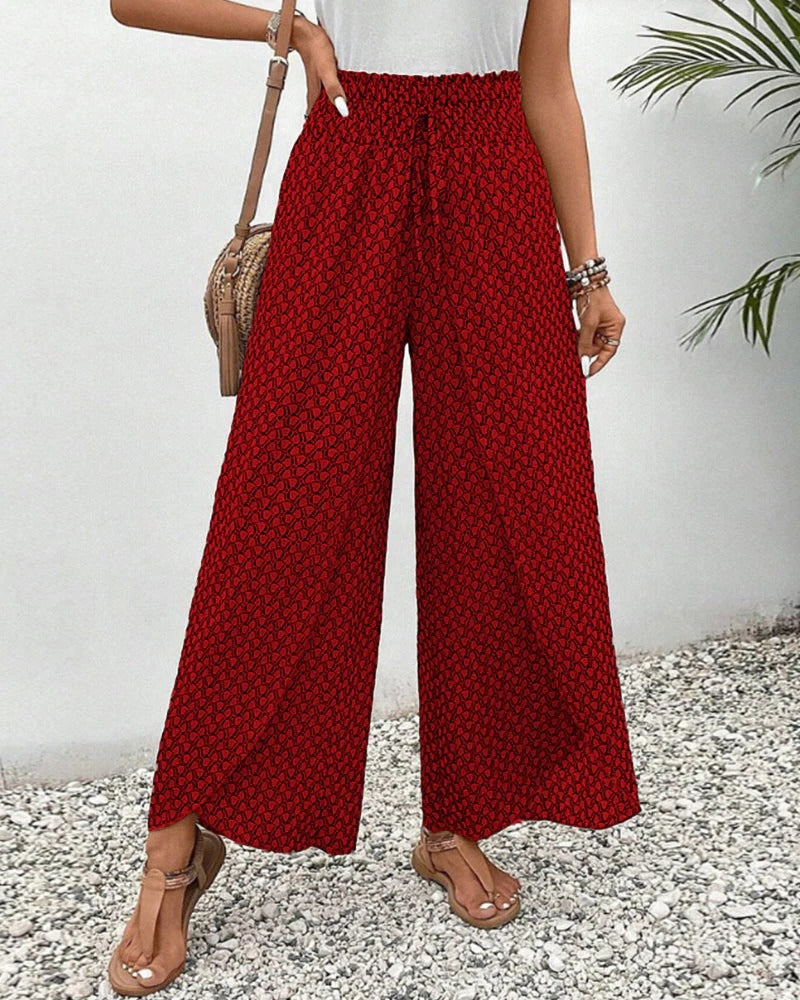 Damesbroek met geometrische print