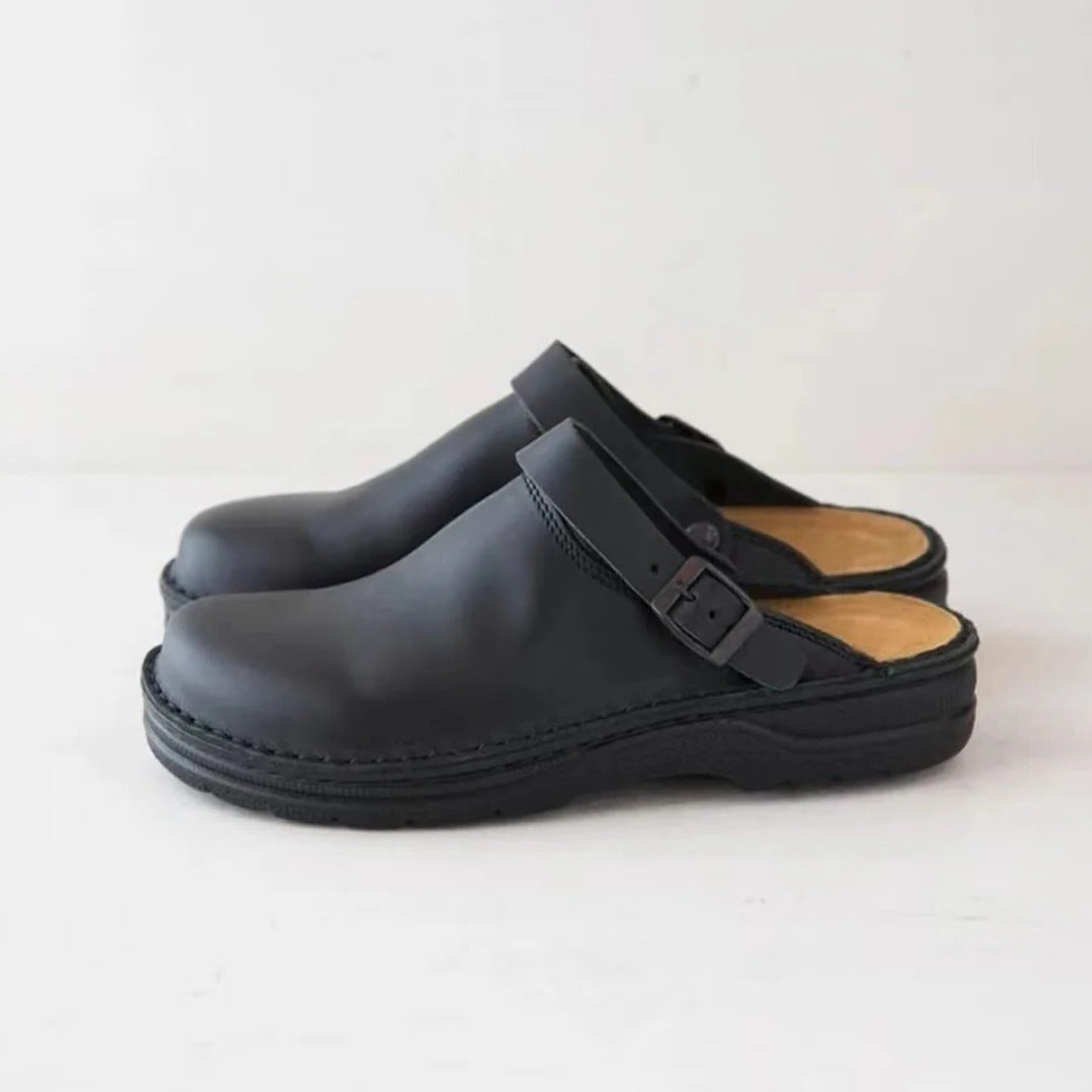 Leren herenpantoffels