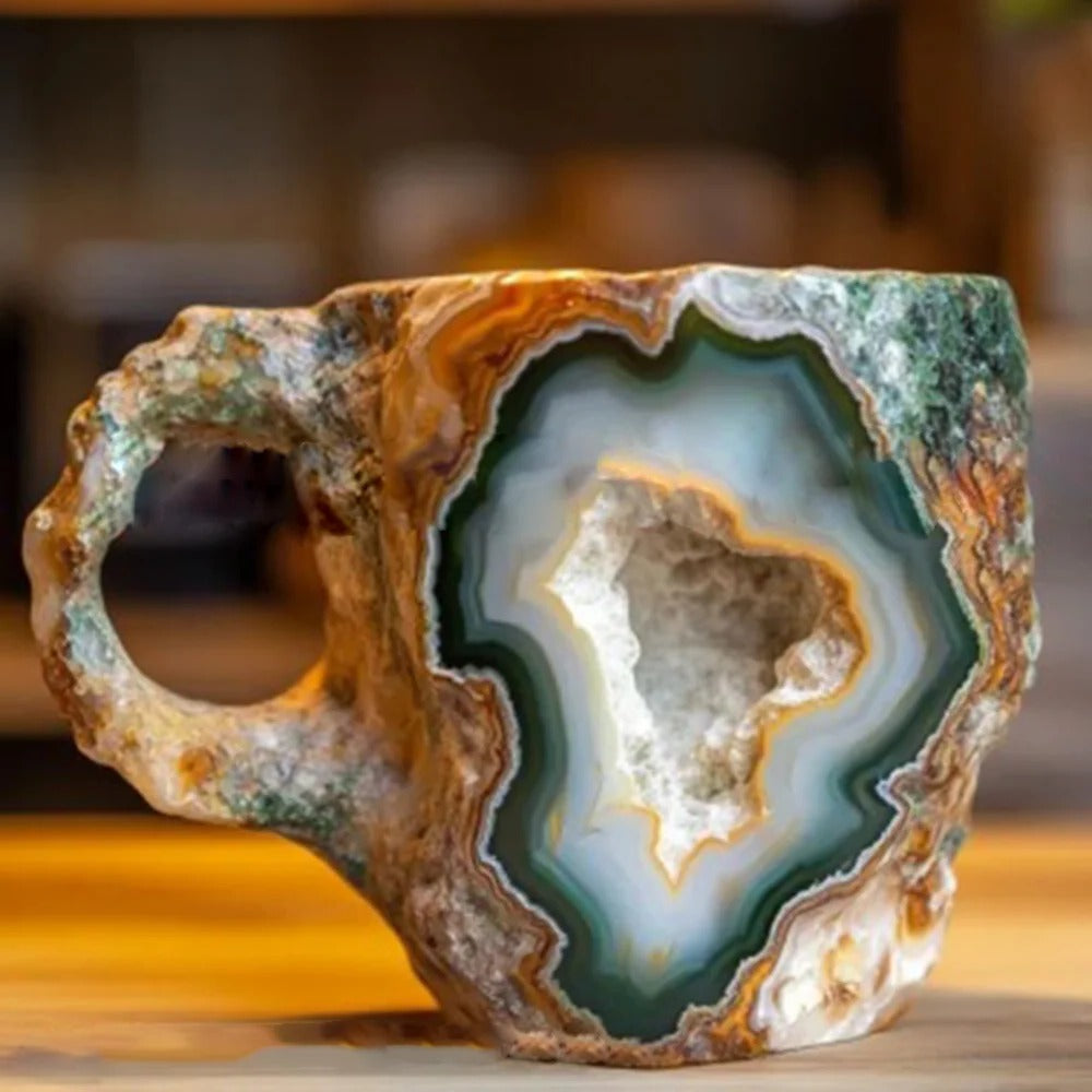 Tazas de café de cristal mineral