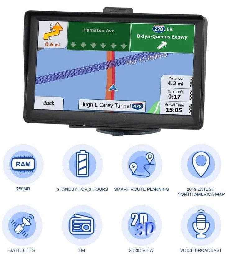 7" gps-navigatiesysteem