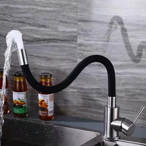 Rotating Faucet Extender with Bendable Silicone Spout for Kitchen & Bathroom Sink – 360° Swivel Tap Extension Adapter for Cleaning, Filling, | Thomler