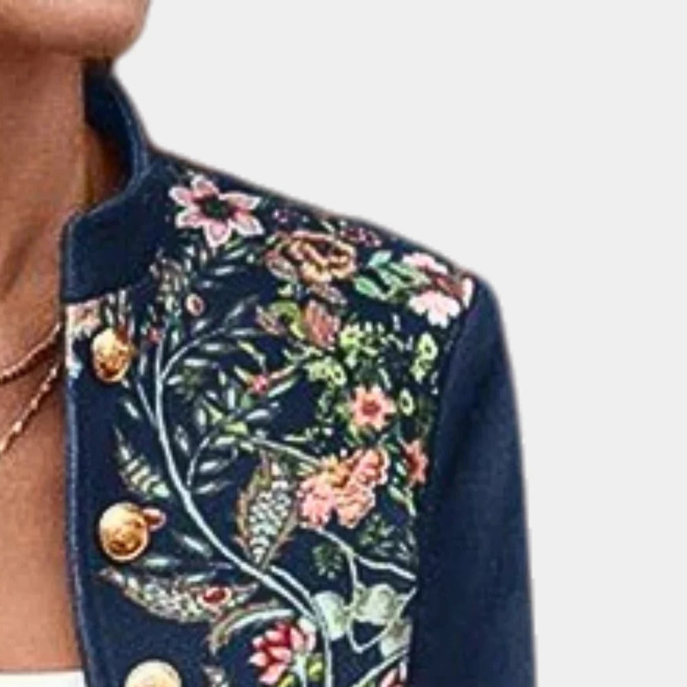 Damesblazer met bloemenprint