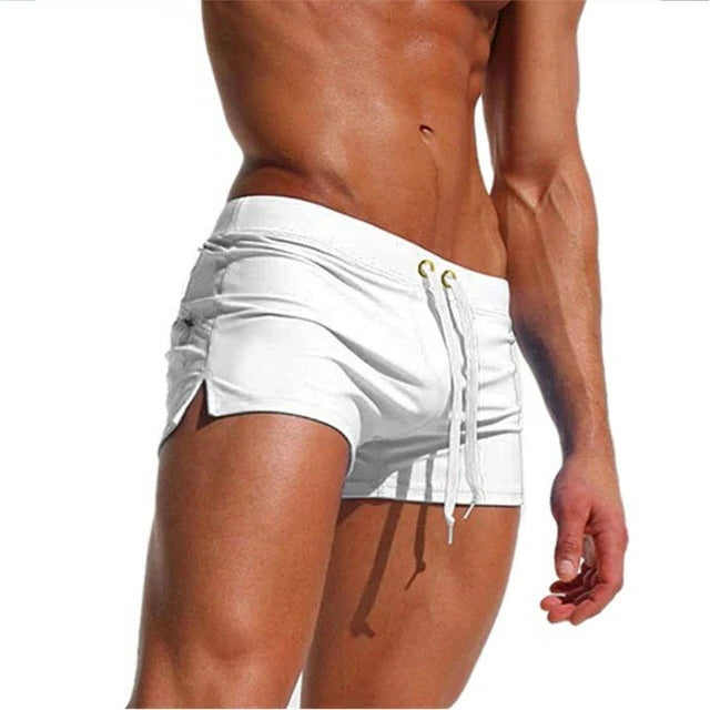 Herren-Badehose mit schnelltrocknendem Material und verstellbarem Kordelzug in der Taille