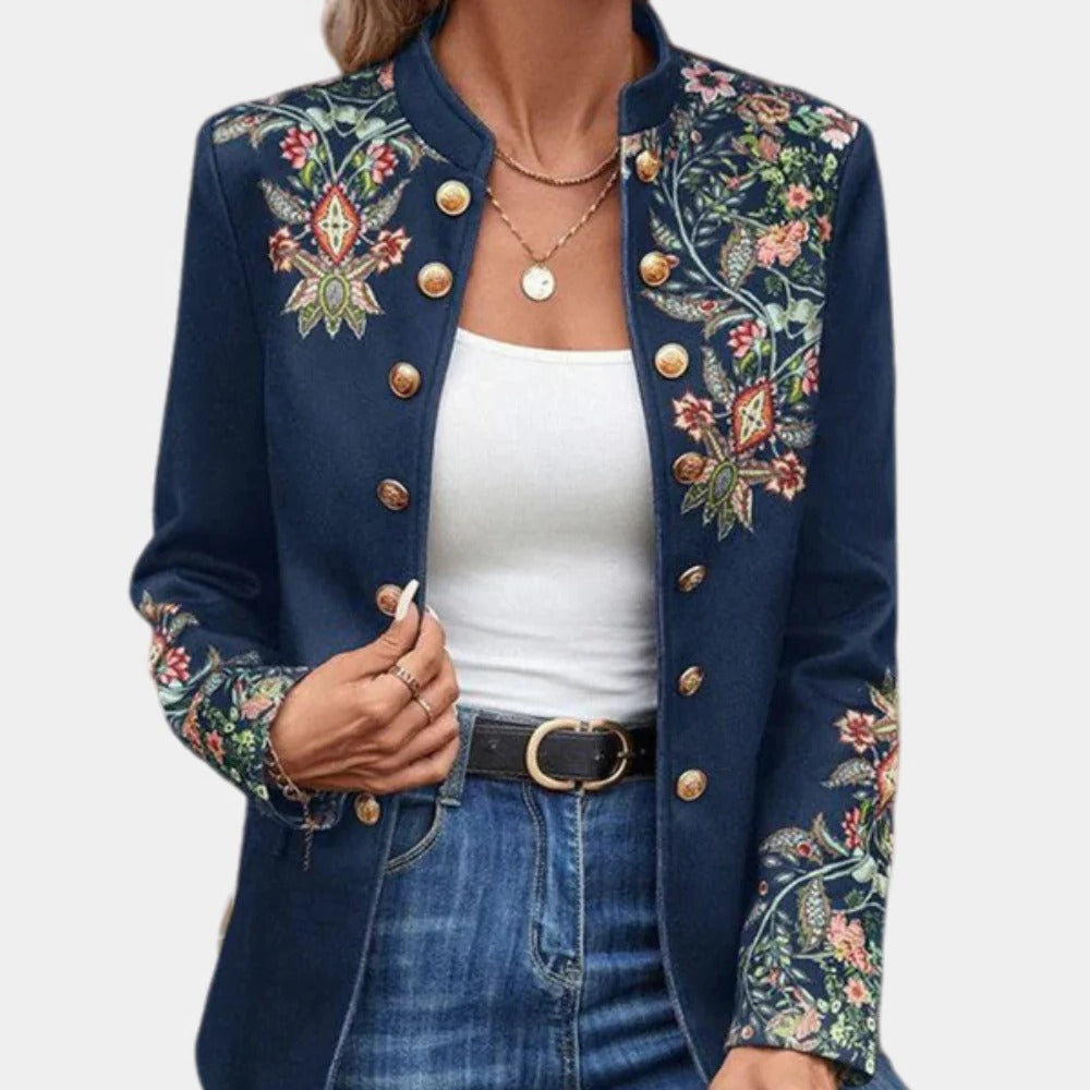Damesblazer met bloemenprint