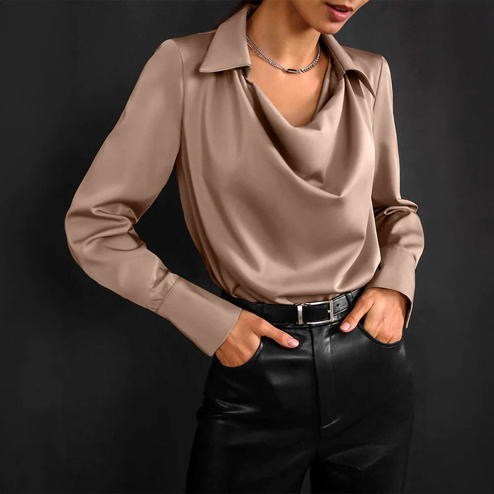 Elegante zijden damesblouse